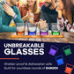 SWOOC DUNZO - Hydrating Version of Classic Card Game with 4 Unbreakable Glasses - Draw Two, Skip, Reverse, Get Loco - Fun Party Game & Funny Gifts