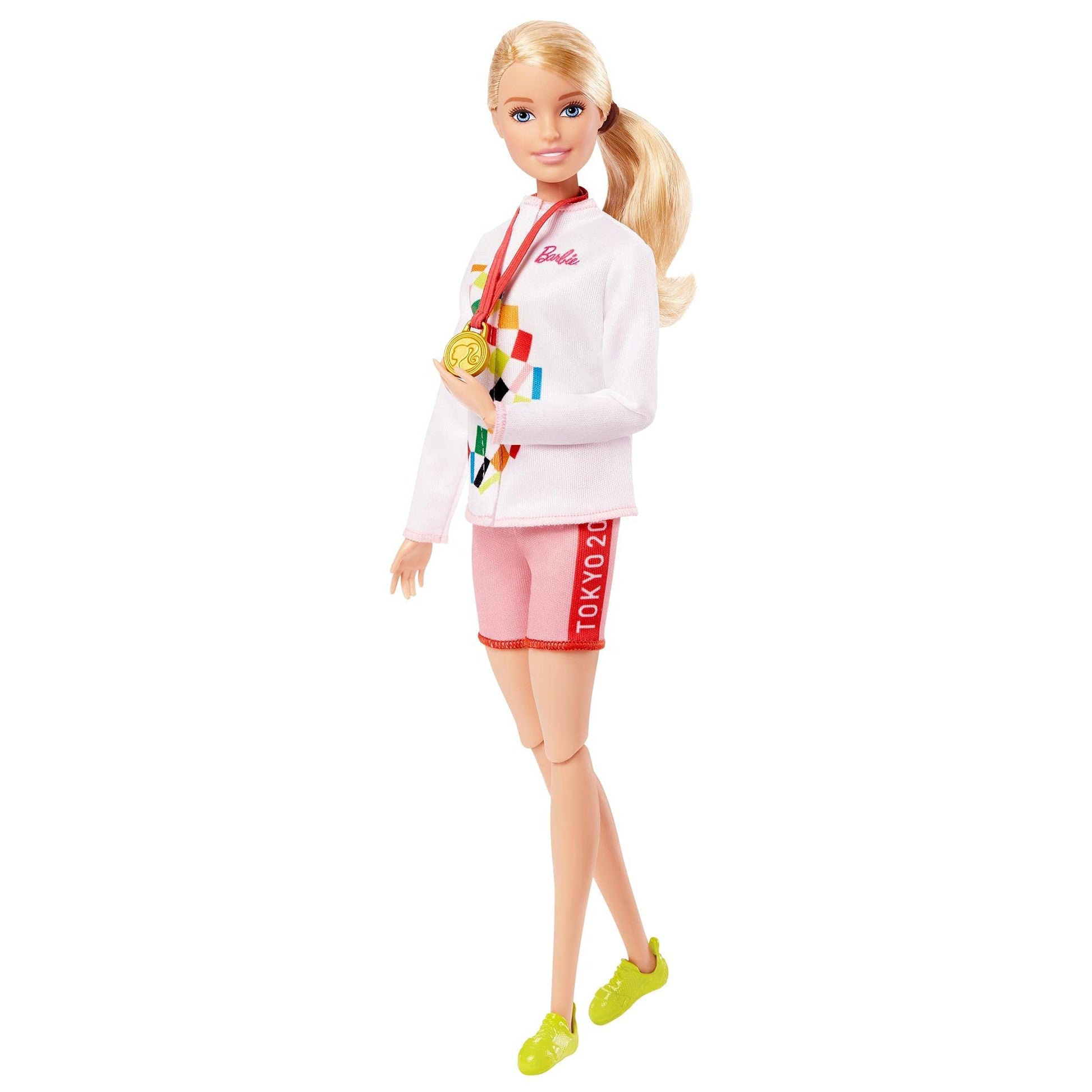 Barbie Olympic Games Tokyo 2020 Sport Climber Doll with Uniform, Tokyo 2020 Jacket, Medal, Harness, Weight and Climbing Clips for Ages 3 and Up