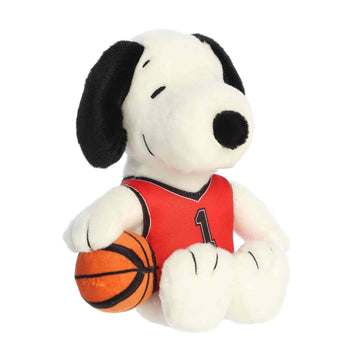 Aurora® Adorable Peanuts® Basketball Snoopy Stuffed Animal - Officially Licensed Toys for All Snoopy Fans - Nostalgic Gift for Adults and Birthday