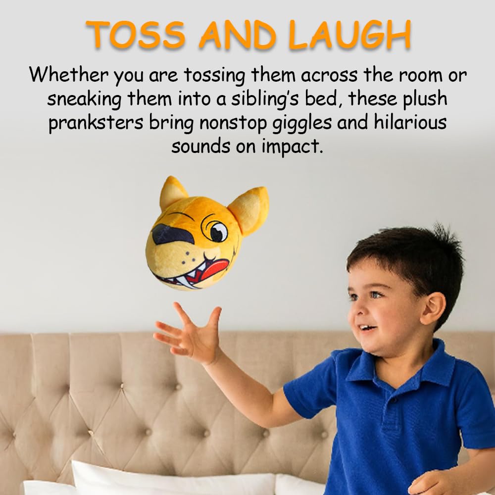 ChuckleHeadz T-Rex Dinosaur Plush Toy - Funny Interactive Animal Plushie with Silly Giggling, Laughing, and Farting Sounds, Hilarious Prank Gag Gift