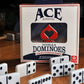 ACE Double Six Dominoes in Tin Case , White