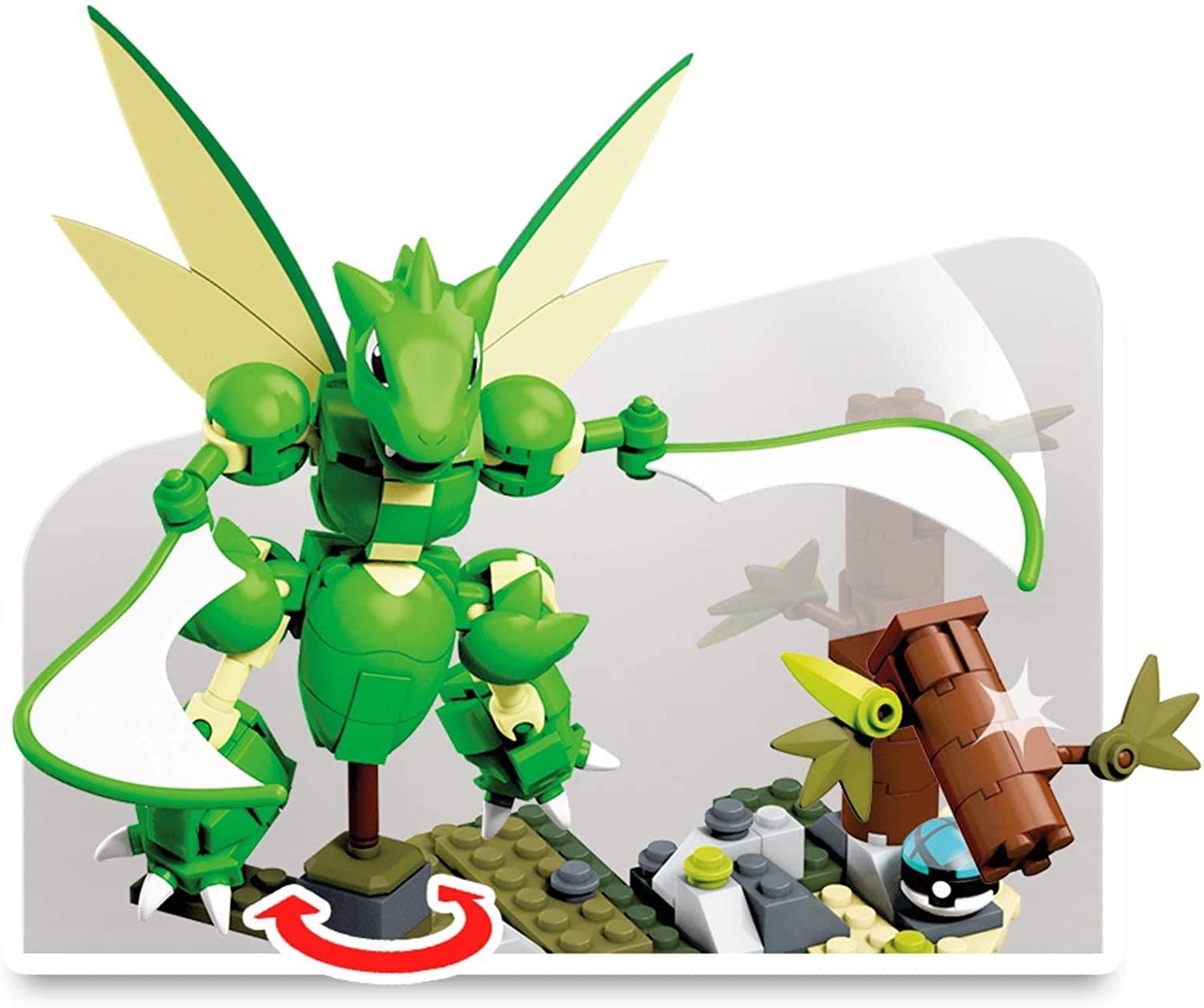 Mega Construx Pokemon Slashing Scyther Construction Set with Character Figures, Building Toys for Kids (188 Pieces)