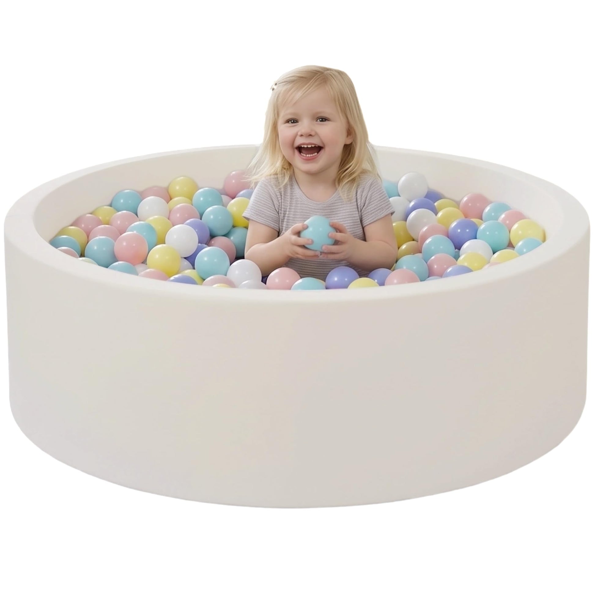 35.4"x 11.8" Foam Ball Pit,Ball Pits for Toddlers Babies-White