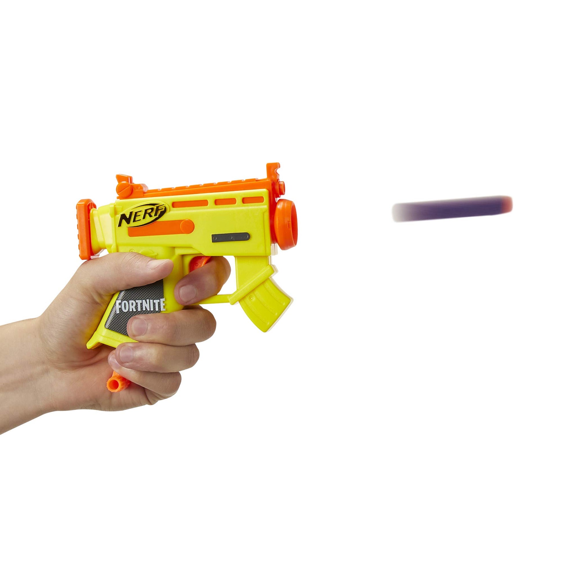 Fortnite Micro AR-L Nerf MicroShots Dart-Firing Toy Blaster and 2 Official Nerf Elite Darts for Kids, Teens, Adults