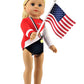 American Fashion World Super Fun Gymnastic for 18-inch Dolls| 5 Piece Set | Premium Quality & Trendy Design | Dolls Clothes | Outfit Fashions