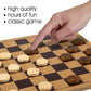 Gamie Wooden Checkers Board Game, Wood Family Board Game for Game Night, Indoor Fun and Parties, Develops Logical Thinking and Strategy, Best Gift