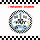 126pcs Race Car 1st Birthday Party Plates - Black and White Checkered Fast One Dessert Plates Napkins Straws Paper Cups Racing Tablecloth for Baby