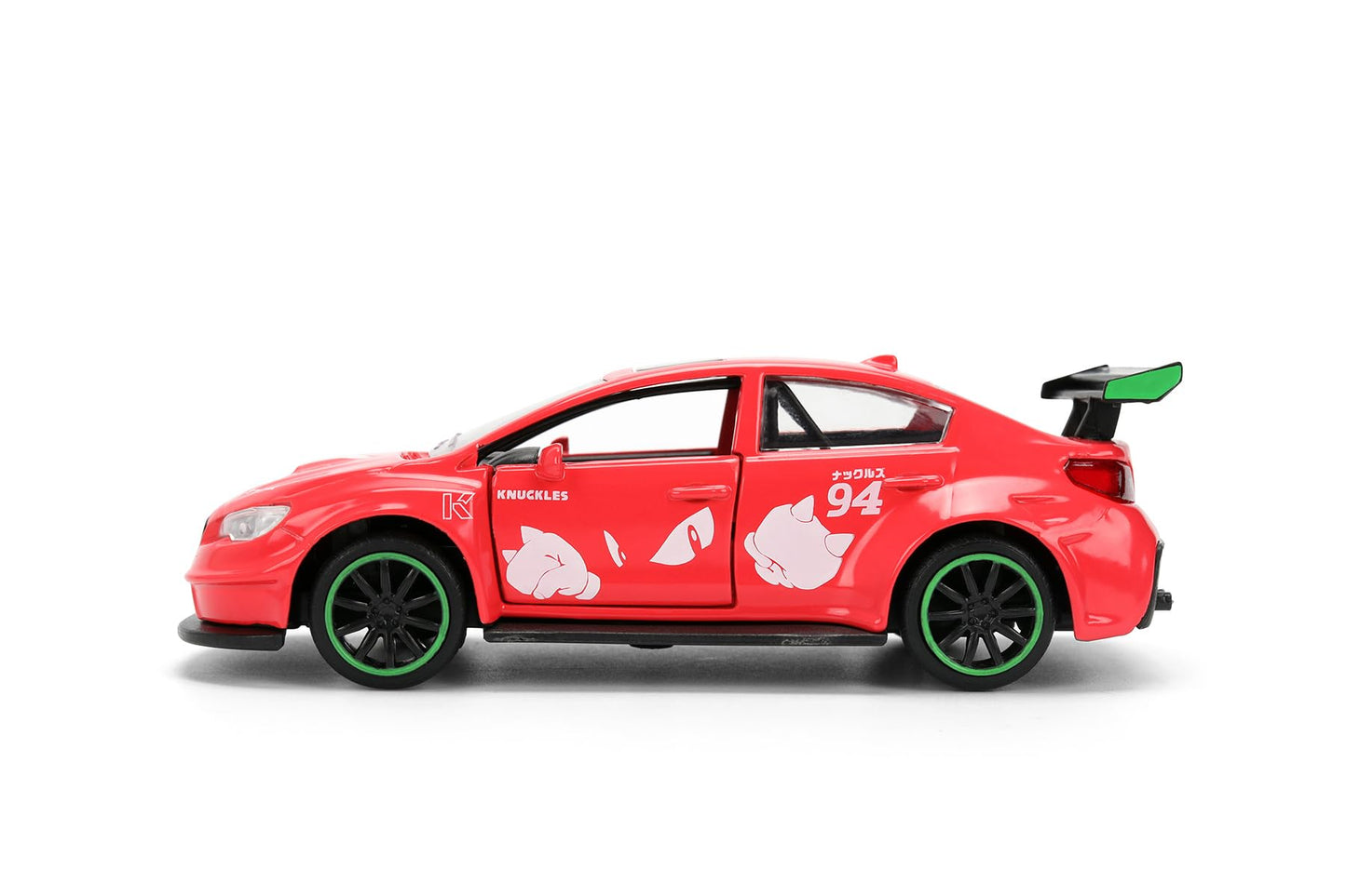 Jada 2016 Subaru WRX STI w/Knuckles Theme, Sonic The Hedgehog Toys 37024-1/32 Scale Diecast Model Car