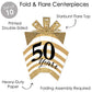 Big Dot of Happiness We Still Do - 50th Wedding Anniversary - Table Decorations - Anniversary Party Fold and Flare Centerpieces - 10 Count