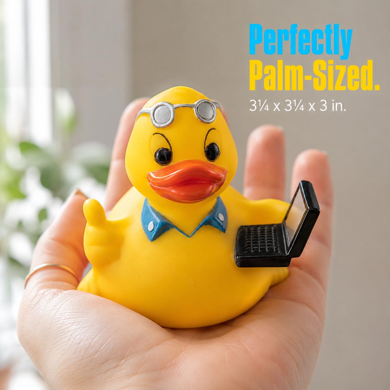 3" Rubber Duck [Sealed Hole, Floats Upright] - Baby Safe Bathtub Bathing Toy - Office Rubber Duck