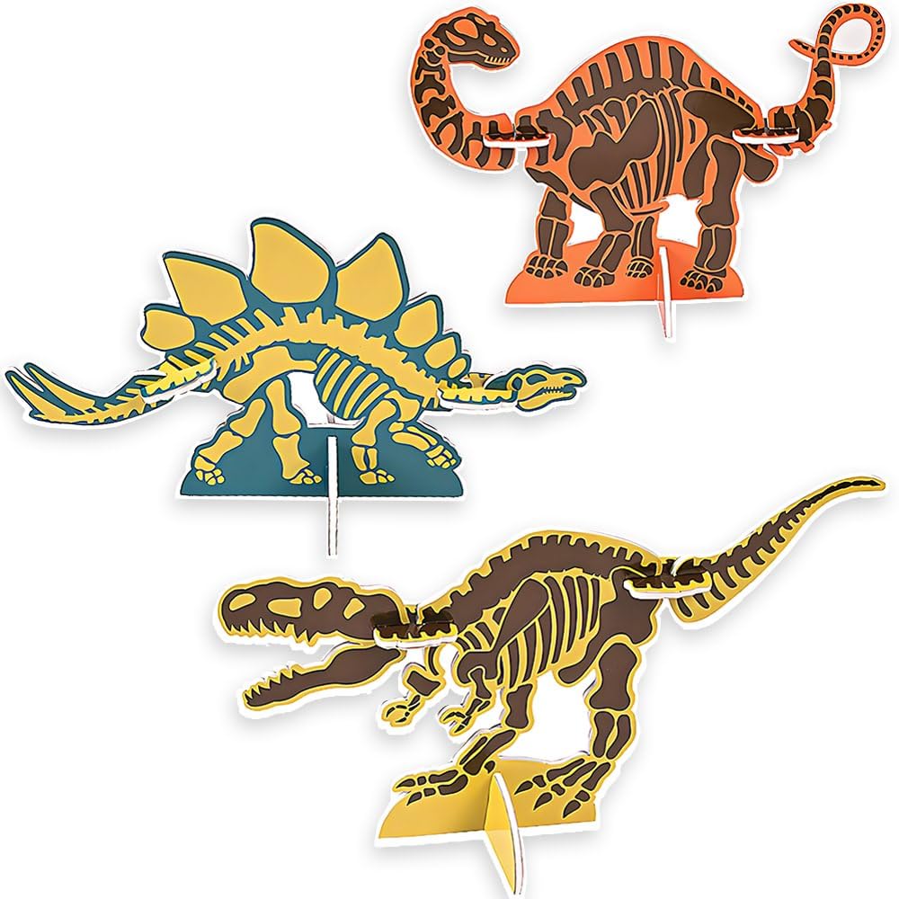 Dino Dig 3D Centerpiece Set (3 Dinos Per Pack) Foam