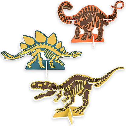 Dino Dig 3D Centerpiece Set (3 Dinos Per Pack) Foam
