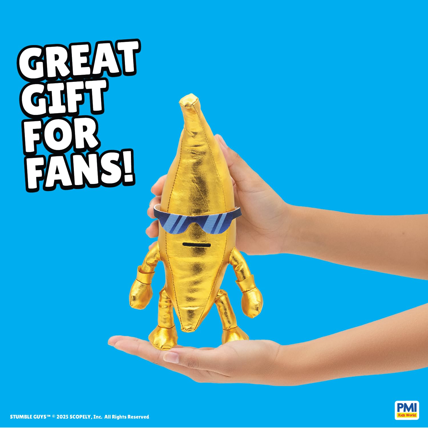 P.M.I. Stumble Guys Series 3-12” Huggable Plush (Golden Banana)