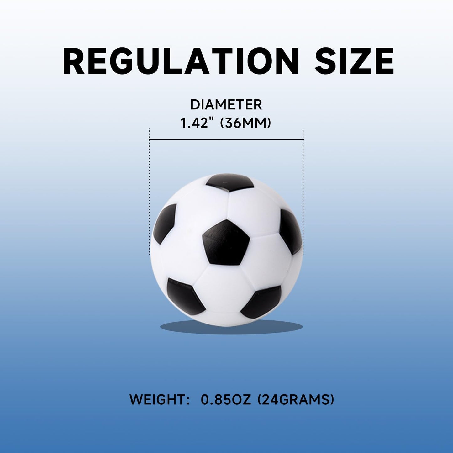 GSE Games & Sports Expert 12-Pack Foosball Table Replacement Balls, 36mm(1.42") Tabletop Soccer Football Balls for Foosball Table Accessories (White)