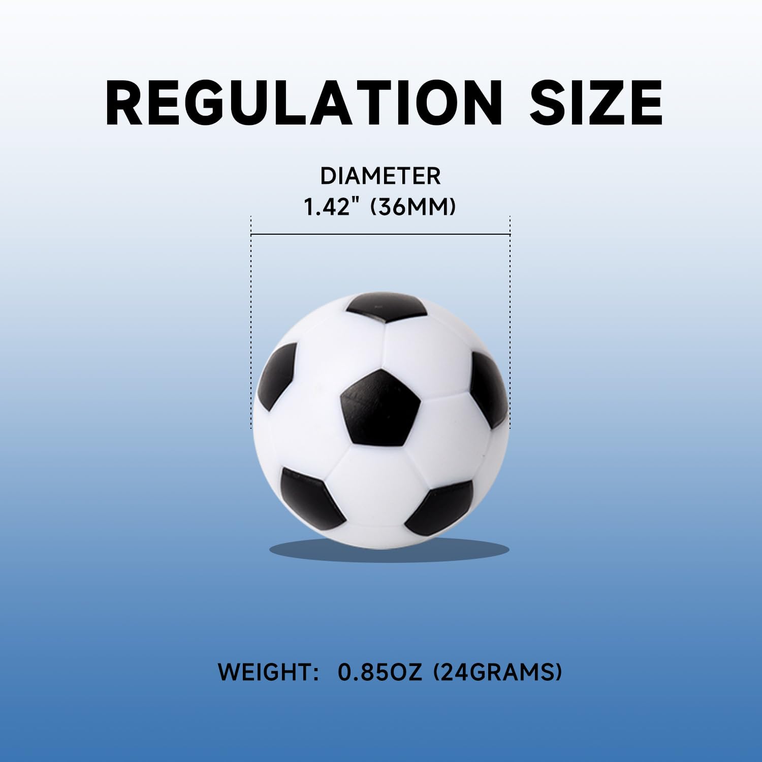 GSE Games & Sports Expert 12-Pack Foosball Table Replacement Balls, 36mm(1.42") Tabletop Soccer Football Balls for Foosball Table Accessories (White)