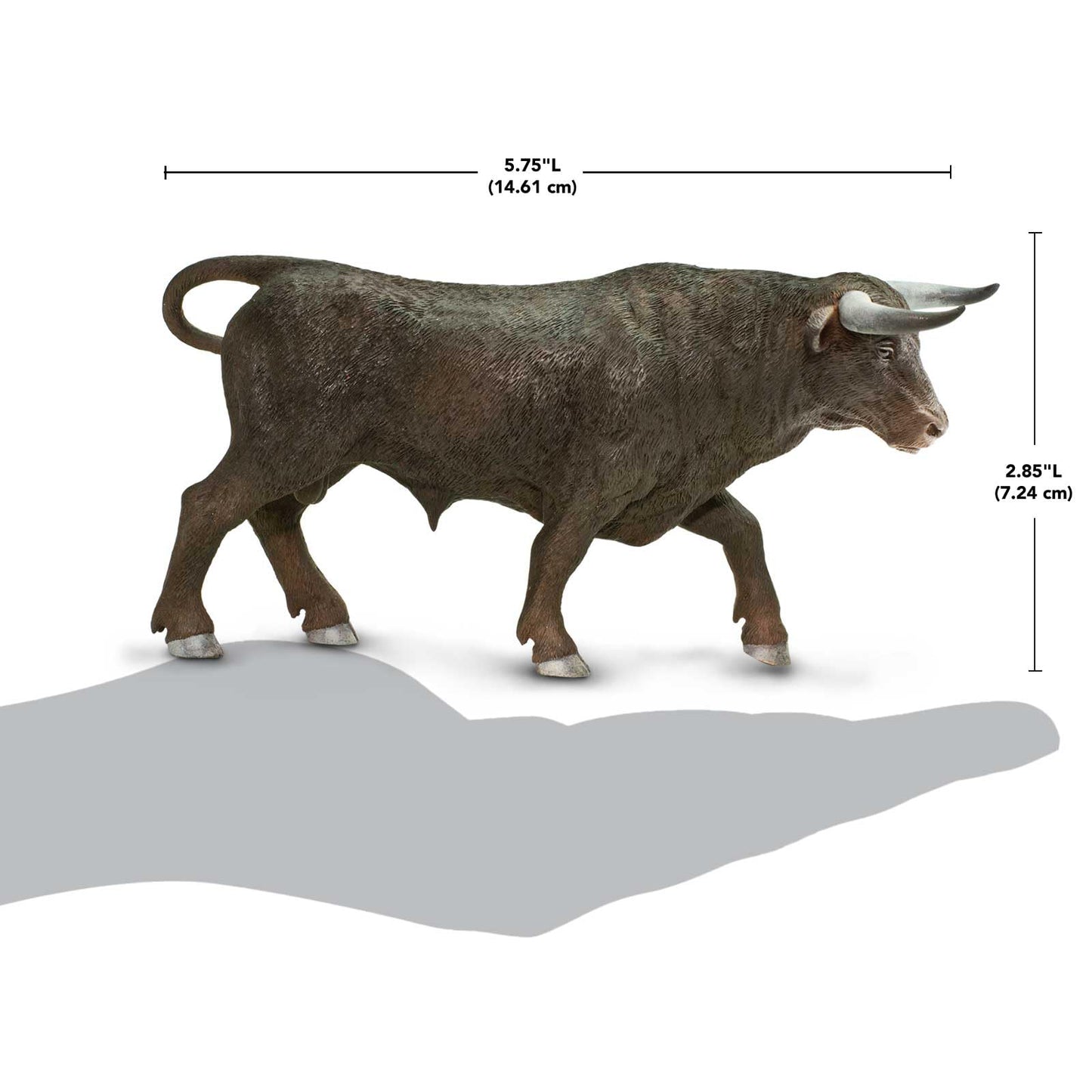 Safari Ltd. Black Bull Figurine - Detailed 6" Plastic Model Figure - Fun Educational Play Toy for Boys, Girls & Kids Ages 3+