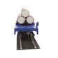 Walthers Trainline Log Dump Car with 3 Logs-Ready to Run-Alaska Railroad #17102 (Blue, Yellow Conspicuity Marks) 931-1770 HO Scale Model Railroad