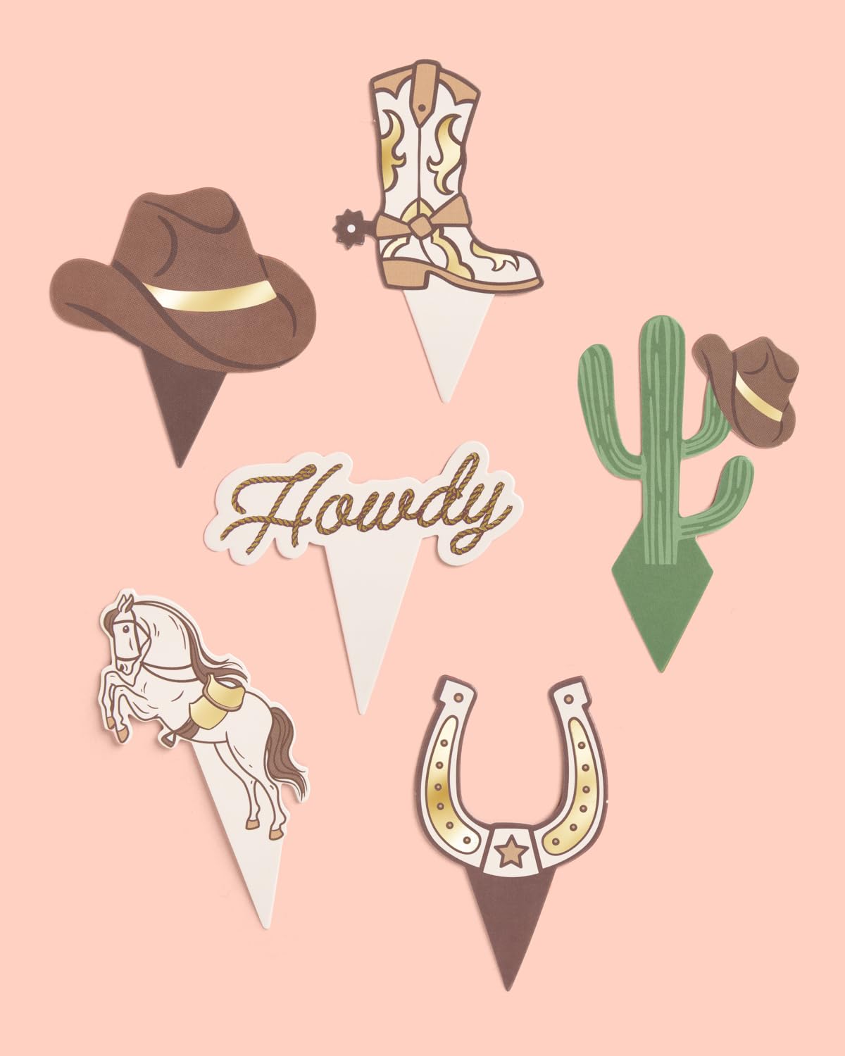 xo, Fetti 24pk Western Cupcake Wrappers + Toppers | Rodeo Cowboy Kids Party