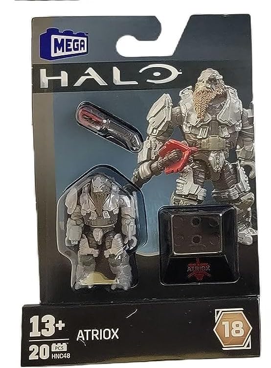 Mega Construx Halo Heroes Series 18 - Complete 5?Figure Buildable Action Figure Bundle | Sangheili Honor Guard, Atriox, Spartan MK VII & More | Ages