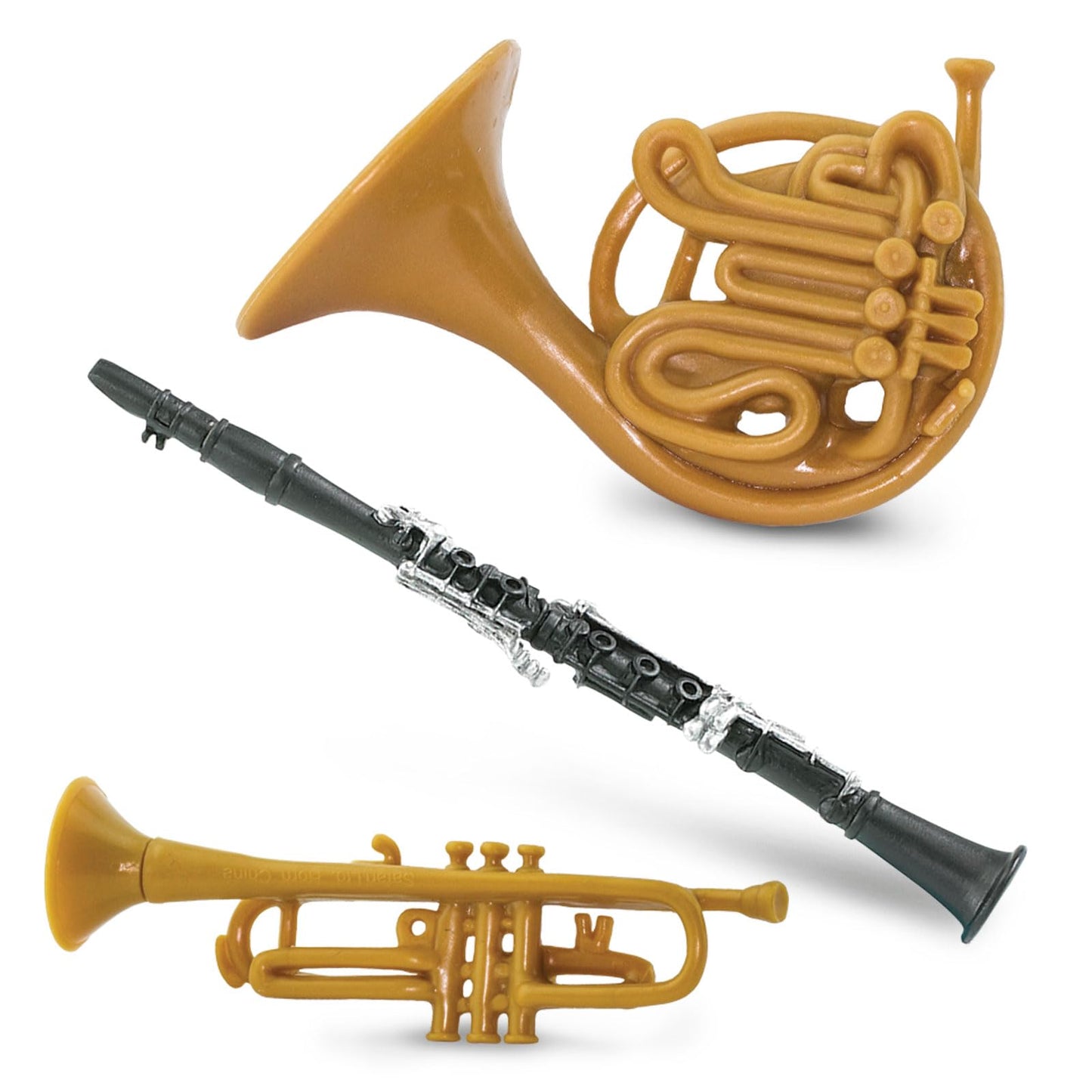 Safari Ltd Musical Instruments TOOB - Figurines: Trombone, Flute, Saxophone, Guitar, Violin, Horn, Trumpet, Clarinet - Educational Toys for Boys