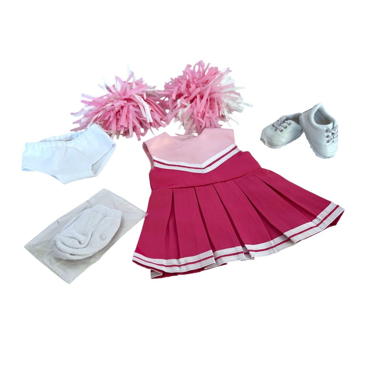 18 Inch Doll Clothes- Pink Cheerleader Outfit Fits 18 Inch Fashion Girl Dolls