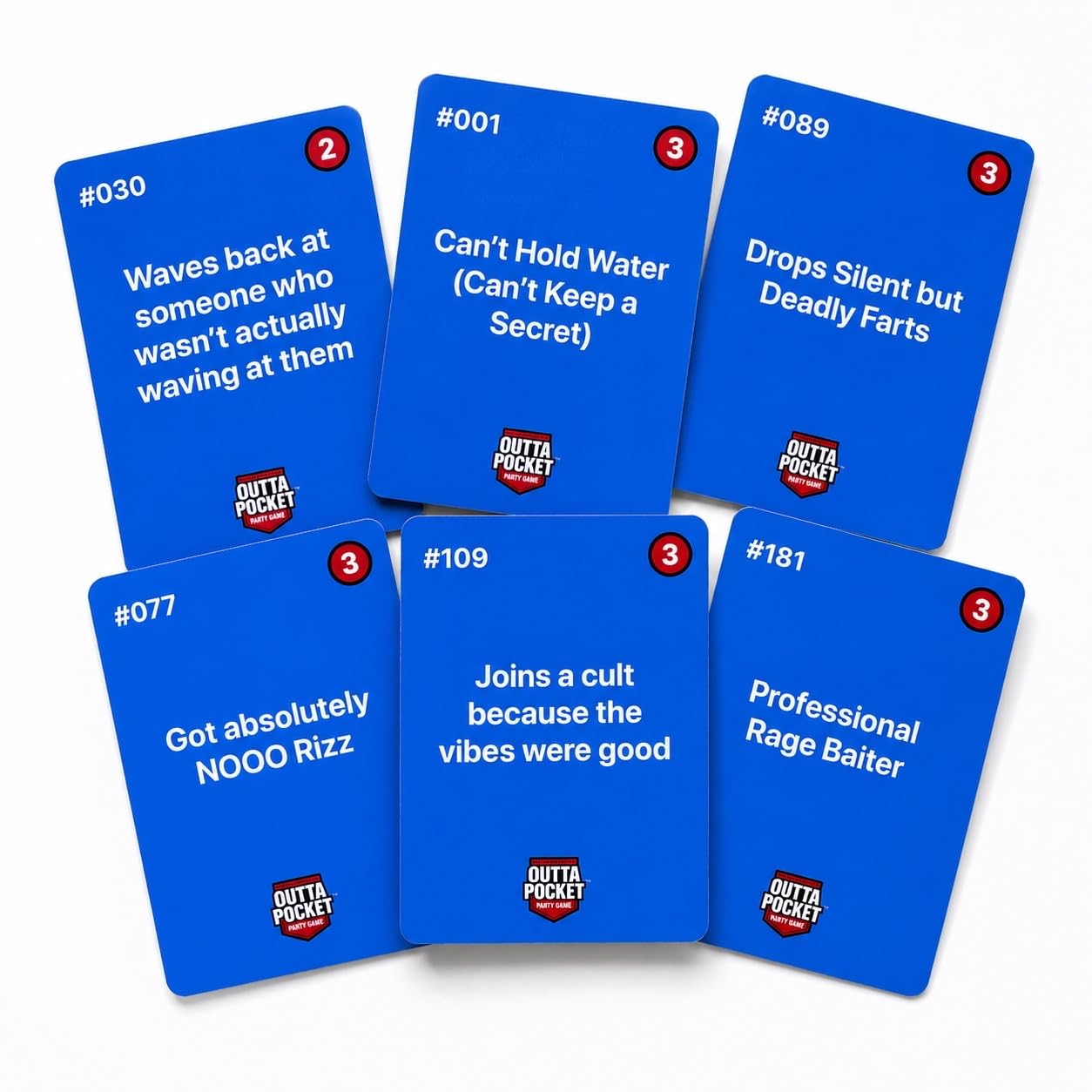 Outta Pocket Party Game - Hilarious Card Game for Friends | 250 Savage & Unhinged Prompts | Perfect for Game Nights, Pregames & Parties