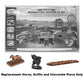 Replacement Parts for Thomas Wooden Railway Brendam Bay Shipping Deluxe Set - Y4496 ~ Replacement Horse, Griffin Figures and Pretend Chocolate Piece