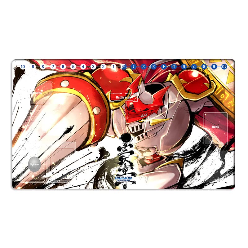 Mlikemat New DTCG Duel Playmat Digimon Galantmon Trading Card Game TCG CCG Mat Pad + Free Bag (ZD002-222-SM)