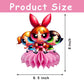 8Pcs Power Girls Table Centerpiece Birthday Party Supplies Double Side Table Decorations for Girls Party Decorations
