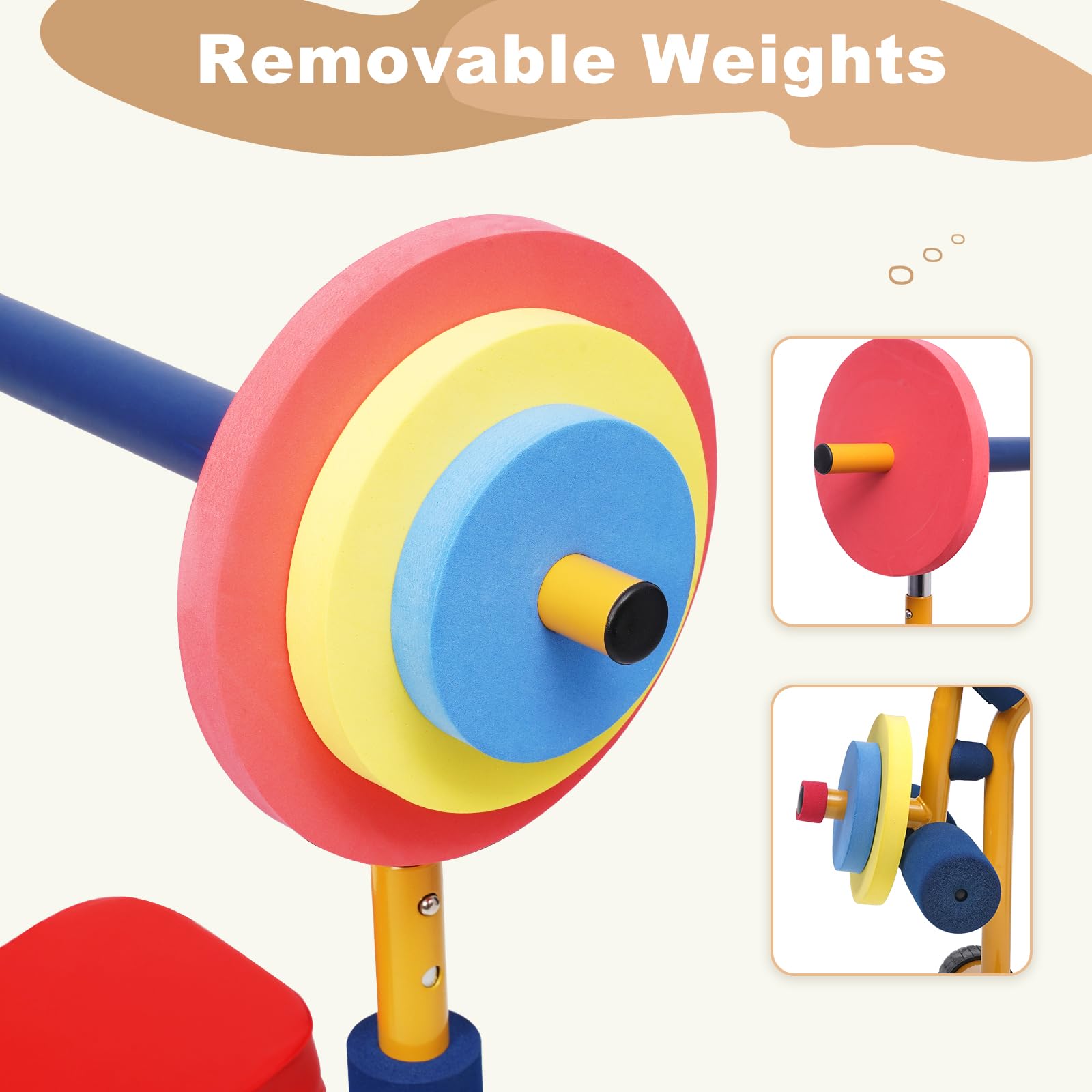 Kids Workout Equipment Kids Weight Bench Set Exercise Equipment Indoor Play Gym Toddler Workout Weight Set - Baby Weights Toys for Age 3 and Up by