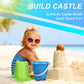 Jumbo Castle Model Beach Gear 7" Large Sand Buckets Pails Beach Water Pool Gardening Bath Toy Environmentally ABS Durable Thick Plastic Complete Gift