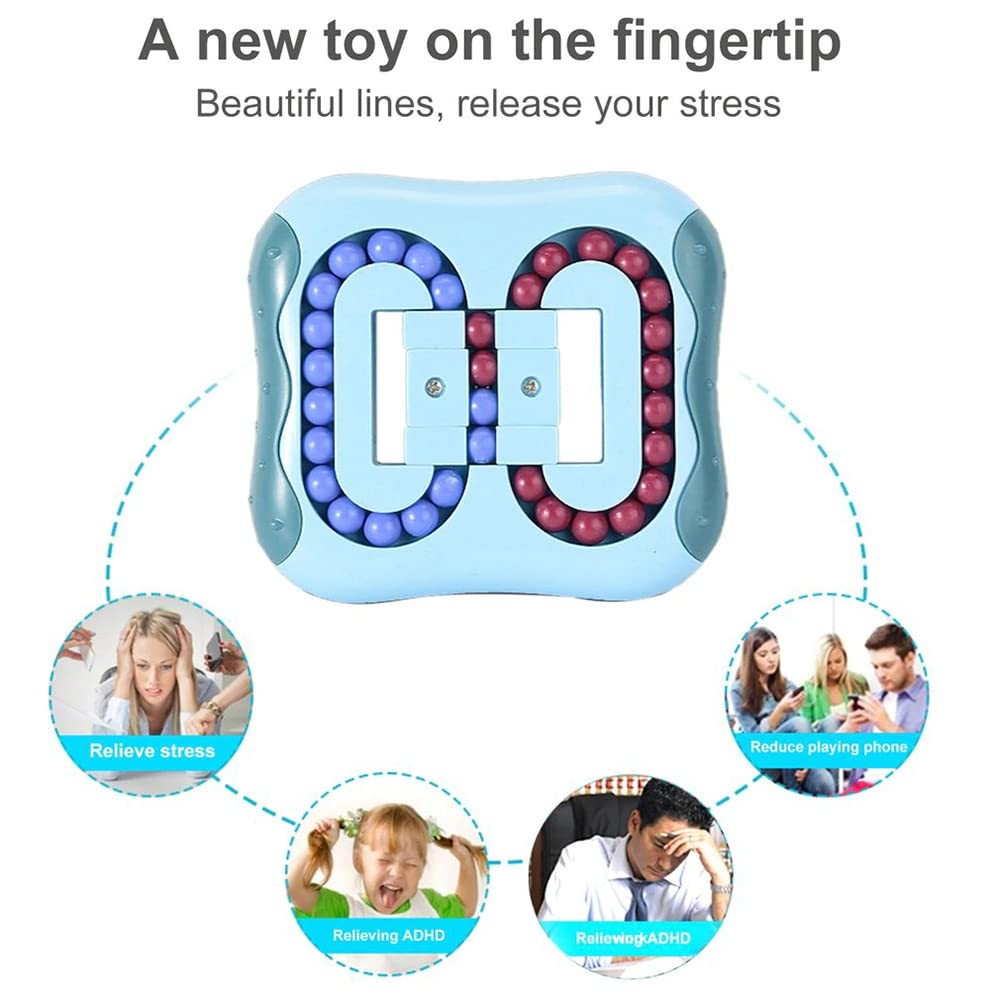 JHBEMAXS Magic Bean Cube Rotating Puzzle Games Fidget Toys (Pack of 3 PCS)