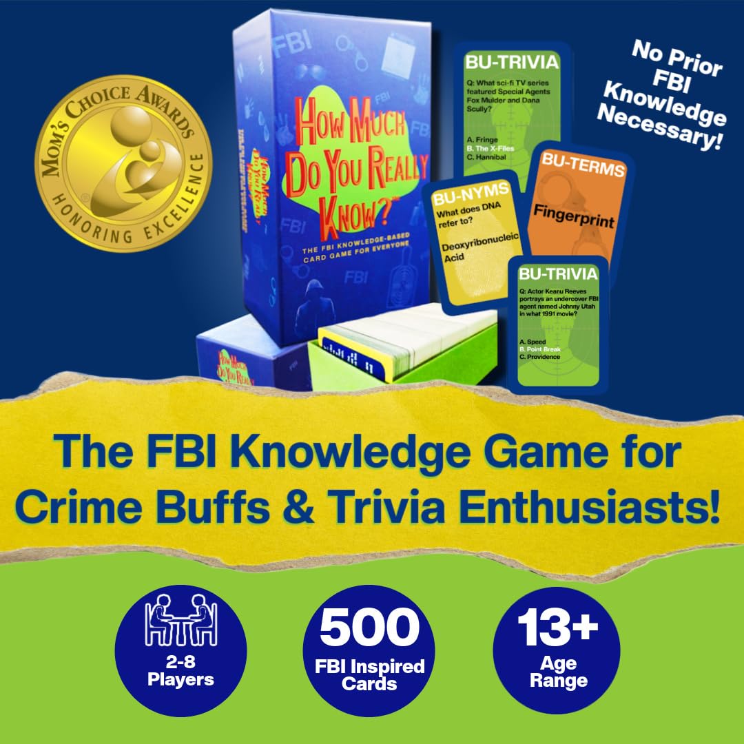 How Much Do You Really Know? FBI Trivia Card Game for Parties & Game Night