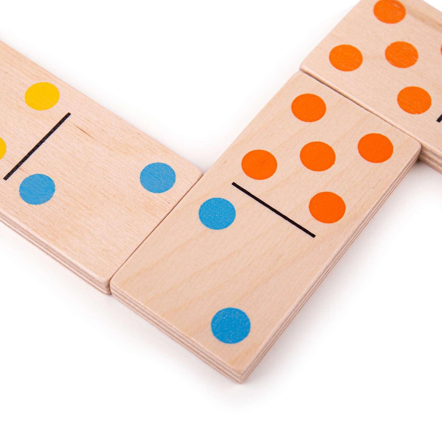 Bigjigs Toys Wooden Jumbo Kids Dominoes - 28 Giant Dominoes for Children Aged 3 Years +, Premium Quality Wooden Traditional Games, Fun Garden Games