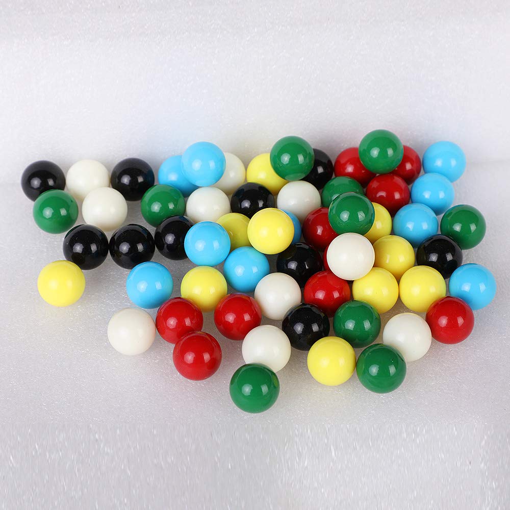 Laviesto Game Replacement Marbles Balls,60pcs 9/16inch Acrylic Balls for Chinese Checkers,Aggravation Game,Marble Run,Marble Games(6 Colors)