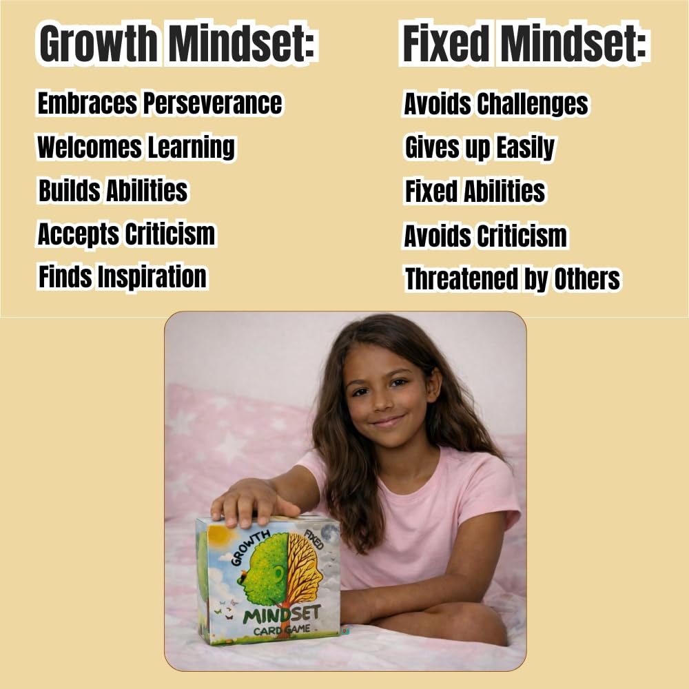 Thought-Spot Growth/Fixed Mindset Card Game: Cultivates Coping & Social Skills; Develops Resilience; Reduces Meltdowns/Stress; Affirmation Cards