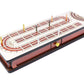 House of Cribbage - 4 Track - Continuous Cribbage Board Alphabet e Shape Inlaid in Maple Wood/Bloodwood : Size - 13.5" x 4.75" - Separate Storage