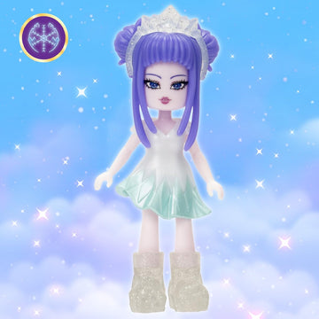 Royale High 3” Ice Fairy Fashion Doll - 1 Figure with 9 Fashion Accessories - Virtual Item Code Included - Series 2 - Ages 5+