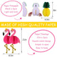 YUNXUAN Flamingo Party Supplies, Hawaiian Party Decorations Flamingo and Pineapple Honeycomb Ball Paper Lanterns Paper Fans Pom poms Flowers