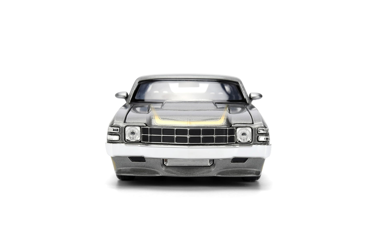 Jada Toys Bigtime Muscle 1:24 1971 Chevy Chevelle Die-cast Car - Opening Doors, Hood, Trunk, Rubber Tires(Metallic Grey)