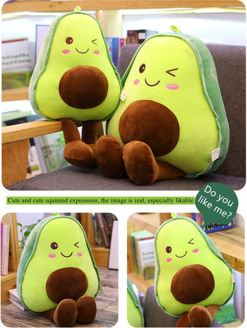 NatureMan 16.5 inch Avocado Plush Toy Pillow Gift, Lovely Fruit Plush Toy Doll, Suitable for Children, Girls, Boys and Holiday Gifts