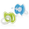 Nuby Gum-EEZ Baby Teethers - 2 Pack - Soothing Bristles, Easy Grip Handle & Hygienic Cover - Silicone Teethers for Babies - 3+ Months - Neutral - 100%
