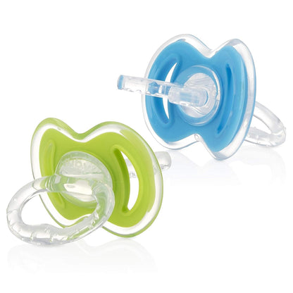 Nuby Gum-EEZ Baby Teethers - 2 Pack - Soothing Bristles, Easy Grip Handle & Hygienic Cover - Silicone Teethers for Babies - 3+ Months - Neutral - 100%