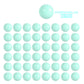 Witlans 80pcs Chinese Checker Game Replacement Balls,14mm Acrylic Balls for Aggravation Game,Traditional Marbles Games (PowderBlue)