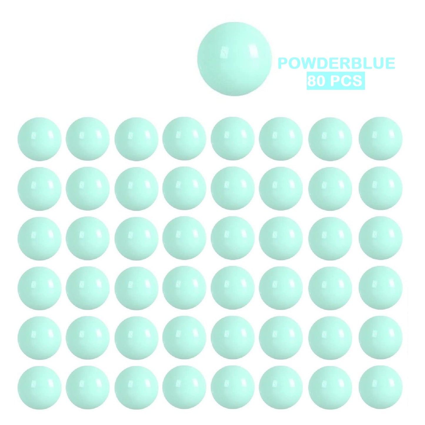 Witlans 80pcs Chinese Checker Game Replacement Balls,14mm Acrylic Balls for Aggravation Game,Traditional Marbles Games (PowderBlue)