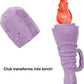 Mattel Cave Club Emberly Doll (8-10-inch, Pink Hair) Poseable Prehistoric Fashion Doll with Dinosaur Pet and Accessories, Gift for 4 Year Olds and Up