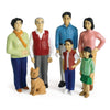 Excellerations Educational Multicultural Pretend Play 2.25 inches - 5.25 inches H Figurine Asian Family Dolls Set of 7, Educational, PreK, Children