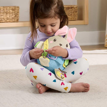 Fisher-Price Toddler Educational Toy Learn to Dress Bunny Plush Animal Activity Doll for Preschool Kids Ages 2+ Years
