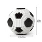 GZGTUU Mini Building Blocks Soccer Ball Set, 850 Pieces Football Puzzle, Suitable for Adults, Creative Display Model Ornament (Black & White)
