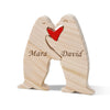 LucySky Personalized Wooden Penguin Puzzle with 2-6 Family Name, Custom Family Name Puzzle, Customized Wooden Puzzle Gifts for Christmas Birthday